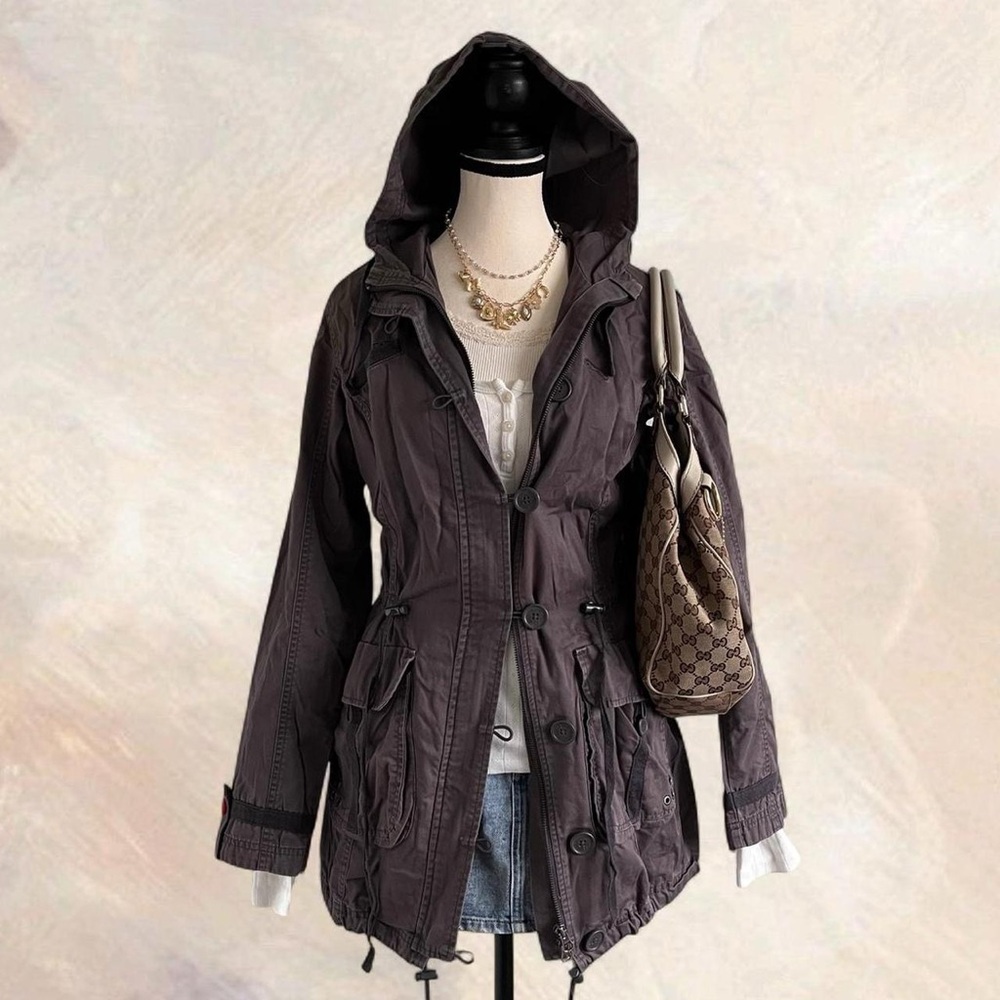 Puma Women's Utility Jacket in Dark Gray